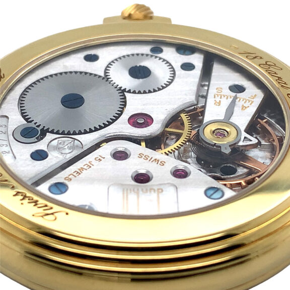 Heavy Swiss gold lever watch with power reserve Circa 2000 Heavy Swiss gold lever watch with power reserve Circa 2000