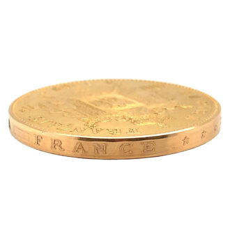 Unusual French 18K gold Napoleon III 100 Francs coin watch Circa 1985