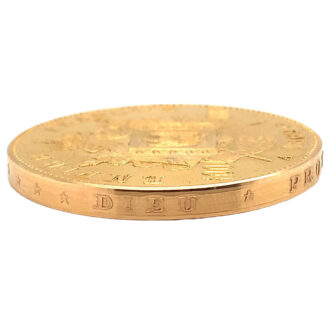 Unusual French 18K gold Napoleon III 100 Francs coin watch Circa 1985