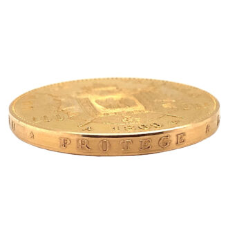 Unusual French 18K gold Napoleon III 100 Francs coin watch Circa 1985