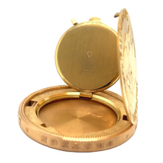 Unusual French 18K gold Napoleon III 100 Francs coin watch Circa 1985