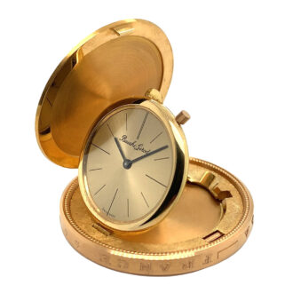 Unusual French 18K gold Napoleon III 100 Francs coin watch Circa 1985