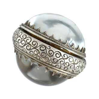 French silver ball-shaped verge with chatelaine Circa 1780/1870 French silver ball-shaped verge with chatelaine Circa 1780/1870