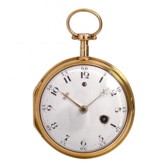 Early Danish rose gold open faced cylinder watch Circa 1792