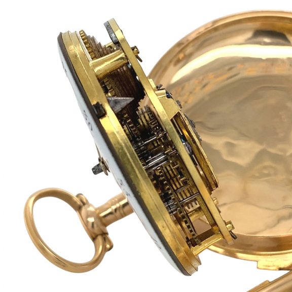 Early Danish rose gold open faced cylinder watch Circa 1792 Early Danish rose gold open faced cylinder watch Circa 1792
