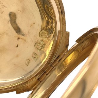 Early Danish rose gold open faced cylinder watch Circa 1792