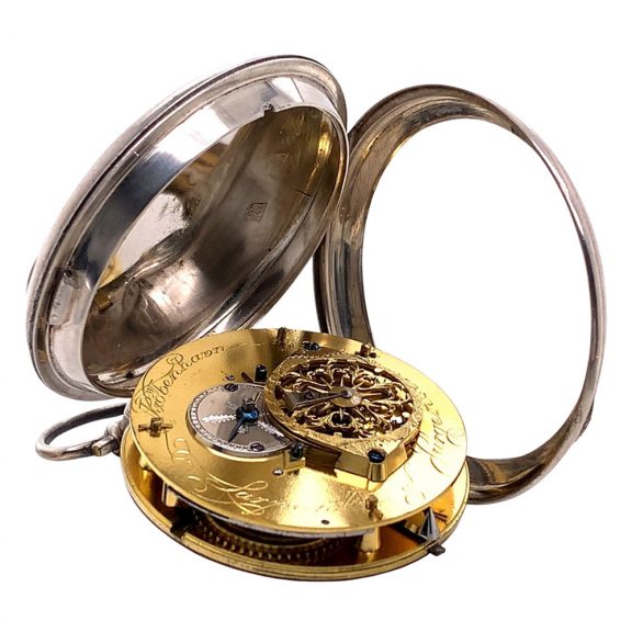 Early Danish silver open faced cylinder pocket watch Circa 1794 Early Danish silver open faced cylinder pocket watch Circa 1794