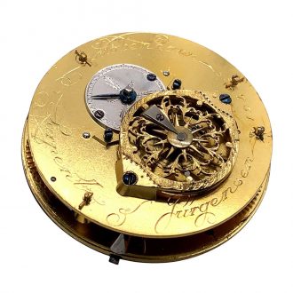 Early Danish silver open faced cylinder pocket watch Circa 1794 Early Danish silver open faced cylinder pocket watch Circa 1794