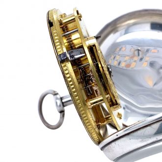 Rare Danish silver open faced cylinder pocket watch Circa 1803 Rare Danish silver open faced cylinder pocket watch Circa 1803