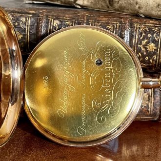 Important Danish 18K carat rose gold precision watch Circa 1823 Important Danish 18K carat rose gold precision watch Circa 1823