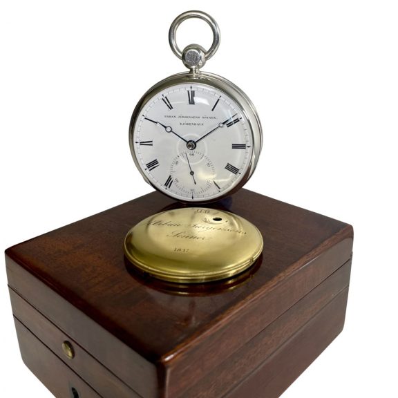 Extremely rare Danish silver open faced chronometer Circa 1837 Extremely rare Danish silver open faced chronometer Circa 1837