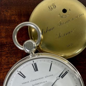 Extremely rare Danish silver open faced chronometer Circa 1837