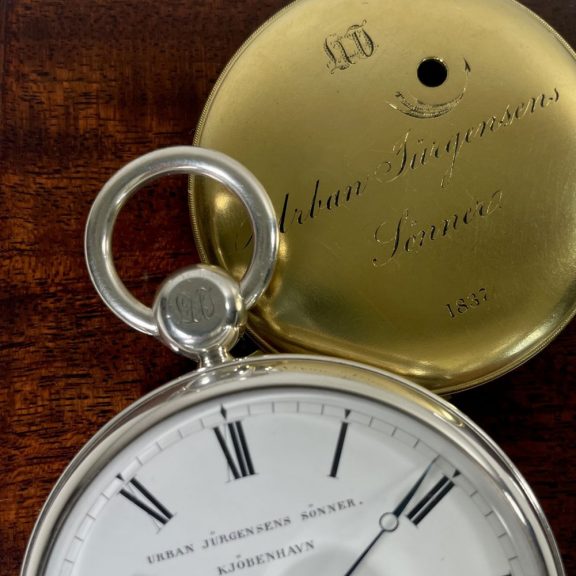 Extremely rare Danish silver open faced chronometer Circa 1837 Extremely rare Danish silver open faced chronometer Circa 1837