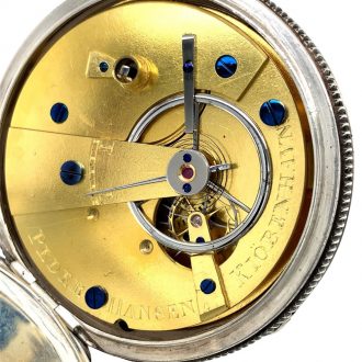 Rare Danish silver open faced precision watch Circa 1822