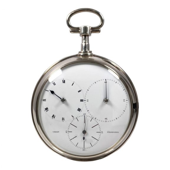 Danish silver deck chronometer with regulator dial Circa 1810