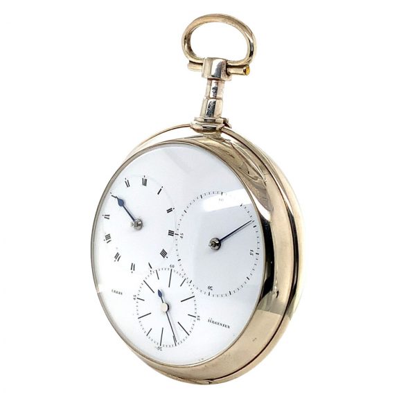 Danish silver deck chronometer with regulator dial Circa 1810 Danish silver deck chronometer with regulator dial Circa 1810