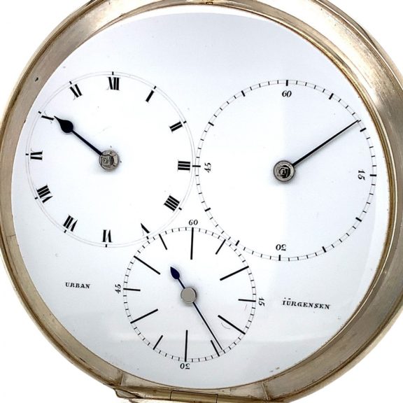 Danish silver deck chronometer with regulator dial Circa 1810 Danish silver deck chronometer with regulator dial Circa 1810