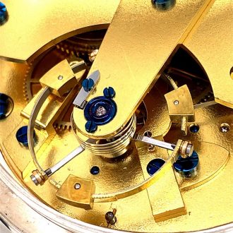 Danish silver deck chronometer with regulator dial Circa 1810