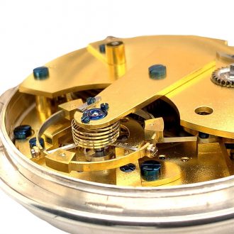 Danish silver deck chronometer with regulator dial Circa 1810
