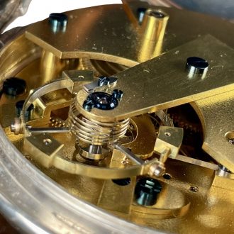Danish silver deck chronometer with regulator dial Circa 1810