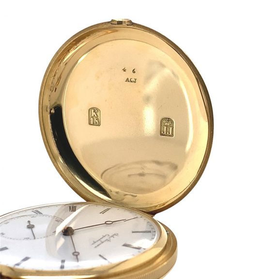Danish/Swiss 18K gold hunting cased lever watch Circa 1851 Danish/Swiss 18K gold hunting cased lever watch Circa 1851