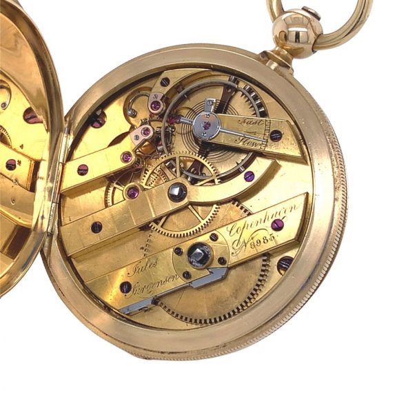 Danish/Swiss 18K gold hunting cased lever watch Circa 1851 Danish/Swiss 18K gold hunting cased lever watch Circa 1851