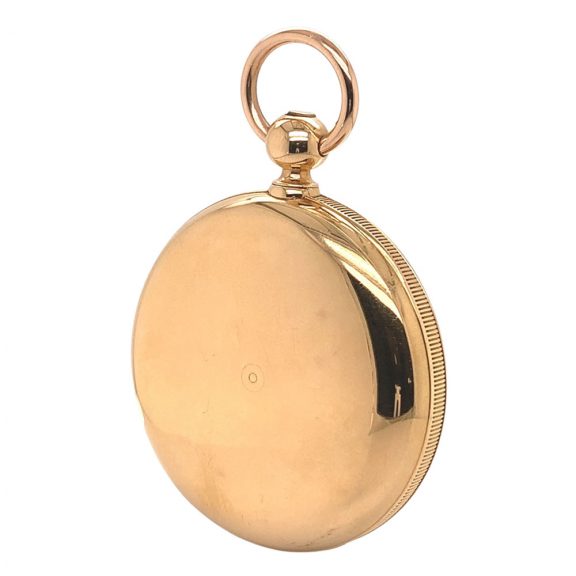 Danish/Swiss 18K gold hunting cased precision watch Circa 1857 Danish/Swiss 18K gold hunting cased precision watch Circa 1857