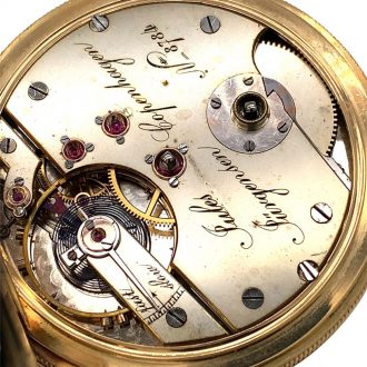 Danish/Swiss 18K gold hunting cased precision watch Circa 1857
