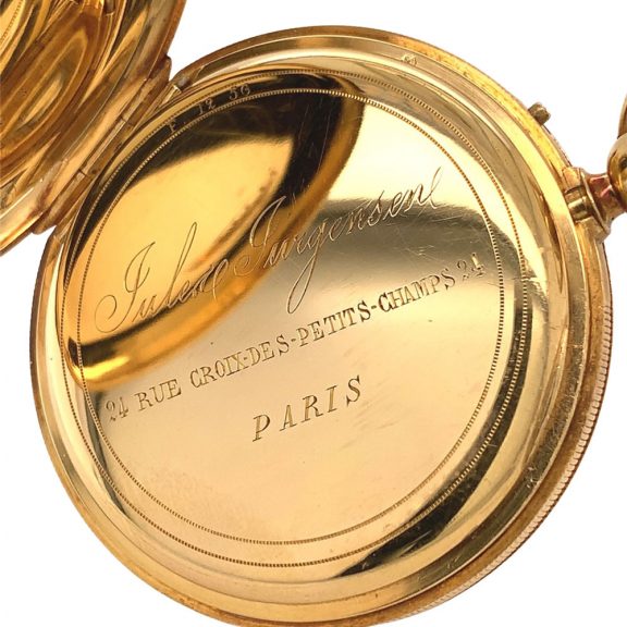 French gold lever with early stem-winding system Circa 1850 French gold lever with early stem-winding system Circa 1850