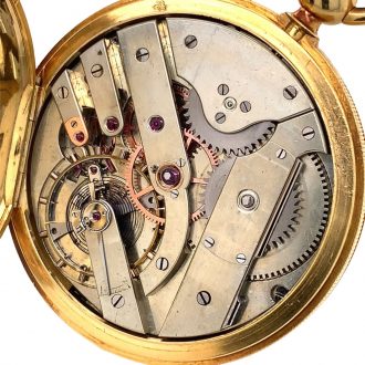 French gold lever with early stem-winding system Circa 1850