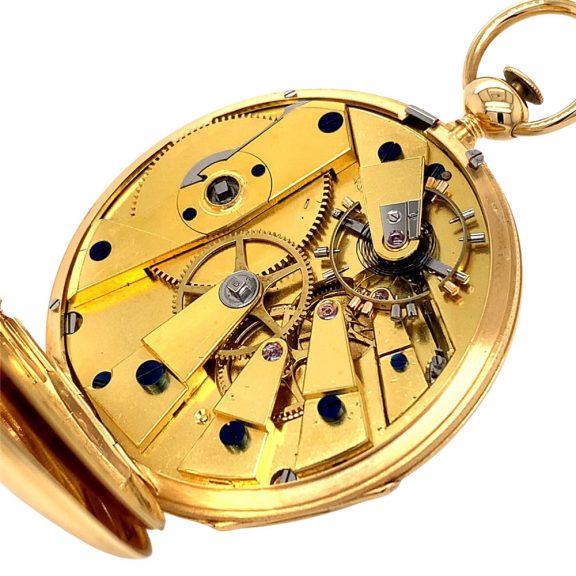 Extra flat Danish/Swiss 18K gold precision watch Circa 1836 Extra flat Danish/Swiss 18K gold precision watch Circa 1836