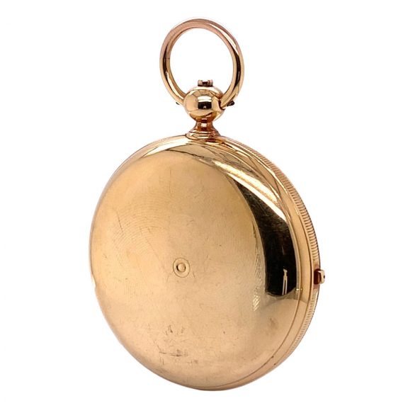 Danish/Swiss 18K gold hunting cased lever watch Circa 1849 Danish/Swiss 18K gold hunting cased lever watch Circa 1849