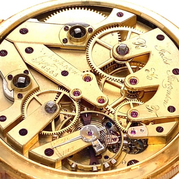 Danish/Swiss 18K gold hunting cased lever watch Circa 1849 Danish/Swiss 18K gold hunting cased lever watch Circa 1849