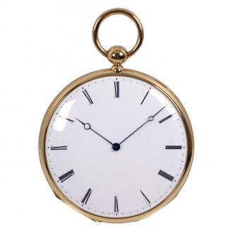 Danish/Swiss 18K gold open faced dress watch Circa 1900