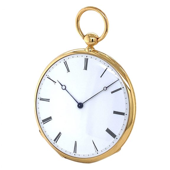 Danish/Swiss 18K gold open faced dress watch Circa 1900 Danish/Swiss 18K gold open faced dress watch Circa 1900