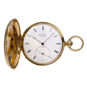Early Danish/Swiss gold hunting cased lever watch Circa 1853