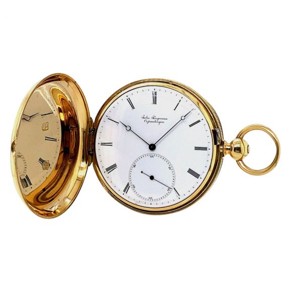 Early Danish/Swiss gold hunting cased lever watch Circa 1853 Early Danish/Swiss gold hunting cased lever watch Circa 1853