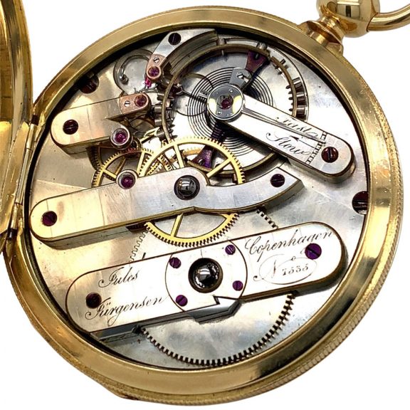 Early Danish/Swiss gold hunting cased lever watch Circa 1853 Early Danish/Swiss gold hunting cased lever watch Circa 1853