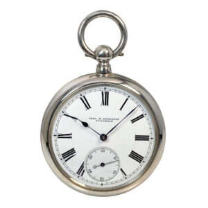 Swedish silver open faced precision pocket watch Circa 1915