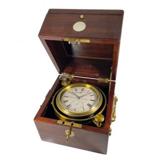 Rare and small Danish deck chronometer with power reserve Circa 1875