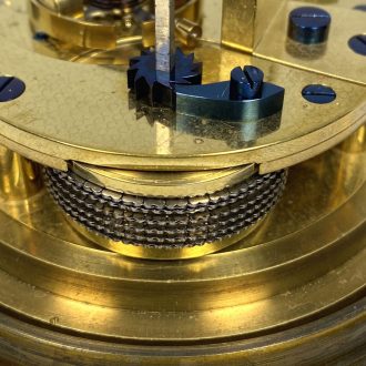 Rare and small Danish deck chronometer with power reserve Circa 1875