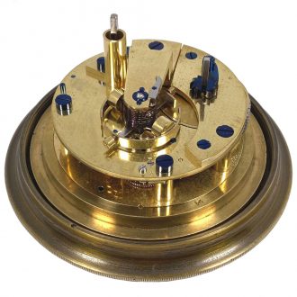 Rare and small Danish deck chronometer with power reserve Circa 1875