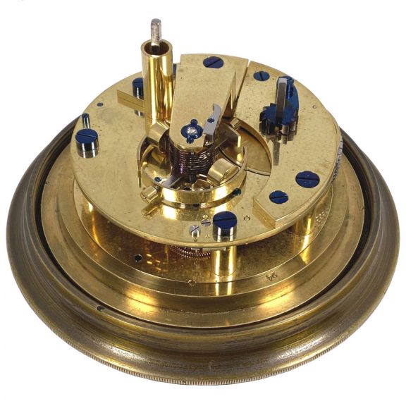 Rare and small Danish deck chronometer with power reserve Circa 1875 Rare and small Danish deck chronometer with power reserve Circa 1875