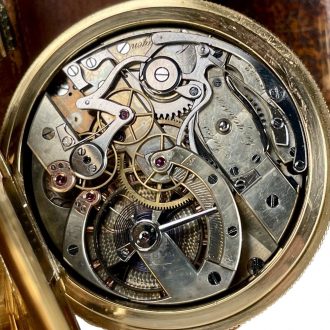 Danish/Swiss 18K gold chronograph lever watch Circa 1873