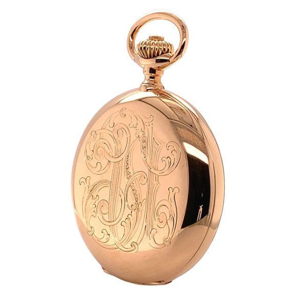 Heavy Swiss rose gold hunting cased lever watch Circa 1901 Heavy Swiss rose gold hunting cased lever watch Circa 1901