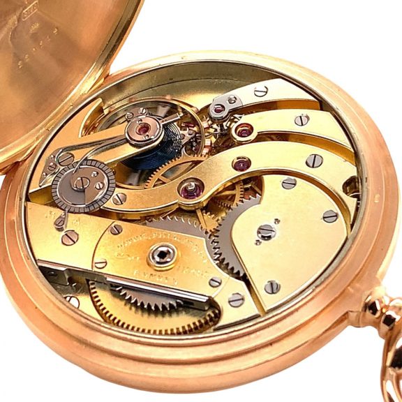 Heavy Swiss rose gold hunting cased lever watch Circa 1901 Heavy Swiss rose gold hunting cased lever watch Circa 1901