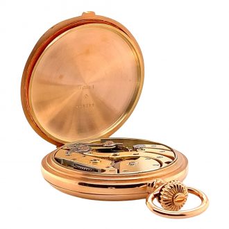 Heavy Swiss rose gold hunting cased lever watch Circa 1901