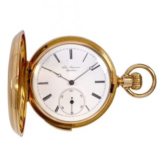 Danish/Swiss gold five-minute repeating lever watch Circa 1876