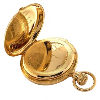 Danish/Swiss gold five-minute repeating lever watch Circa 1876