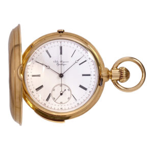 Danish/Swiss gold five-minute repeating lever chronograph Circa 1873